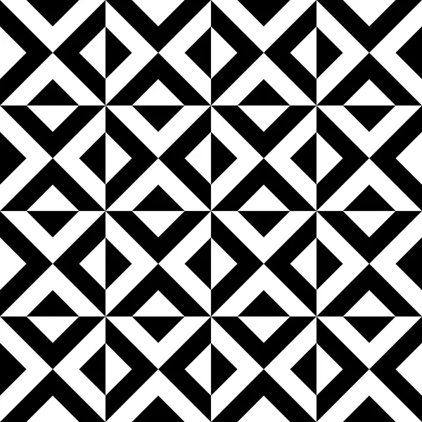 Arabiska geometriska mönster. Dekorativa svarta & vita trianglar seamless mönster. — Stock vektor