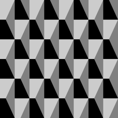 Siyah ve beyaz dekoratif duvar. İç döşeme. Vektör seamless modeli.