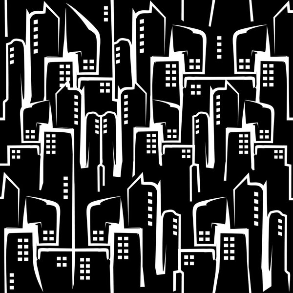 Абстрактное городское строительство. Современная стильная архитектура. Векторный бесшовный шаблон
.