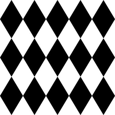 Dekoratif satranç rhombus. Siyah ve beyaz kılavuz deseni. Vektör seamless modeli.