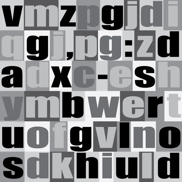 Lettere diverse sullo sfondo. Sfondo alfabeto decorativo . — Vettoriale Stock