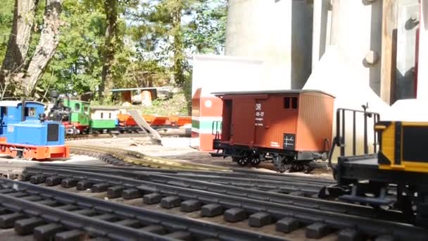 Hobby garden railway — Stock Video