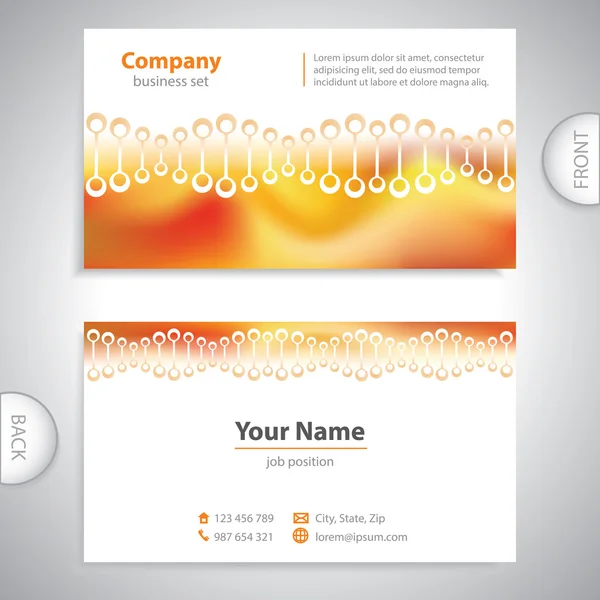 Business card - wetenschap en onderzoek - moleculaire structuur — Stockvector