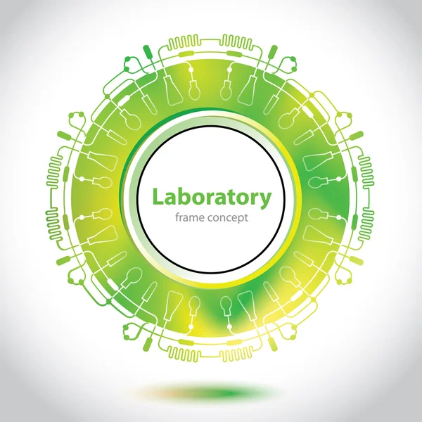 Ciencia e Investigación - investigación de laboratorio - elemento de círculo — Archivo Imágenes Vectoriales