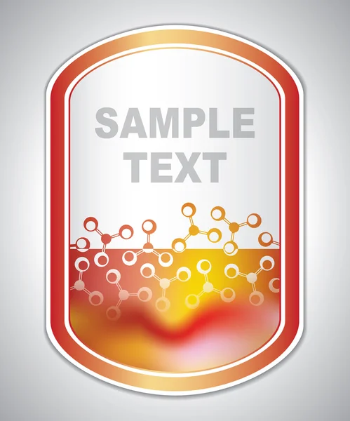 Marking label - laboratory sticker - abstract background — Stock Vector