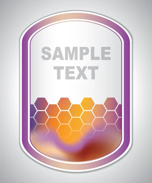 Marking label - laboratory sticker - abstract background — Stock Vector