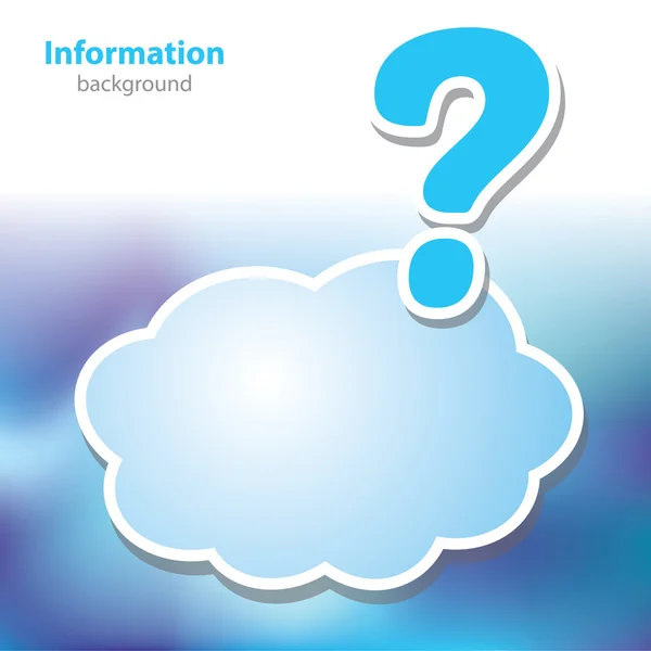 Informatie planken - vraagteken - symbool cloud - lege backgr — Stockvector