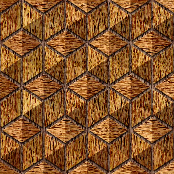 Abstrakt schackrutigt mönster - sömlös bakgrund - träpaneler — Stockfoto