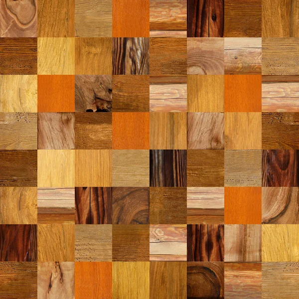 木製のブロック - 異なる色 - 市松模様の裏地を抽象化します。 — ストック写真