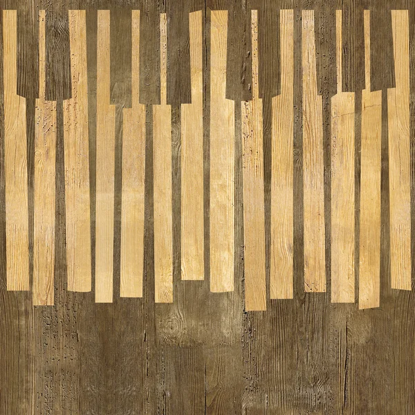 Teclas de piano musical abstractas - fondo sin costuras - textura de madera — Foto de Stock