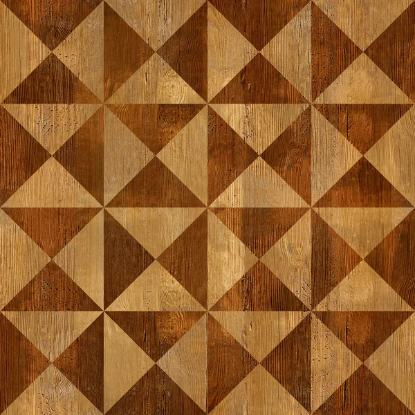 Abstract triangle pattern - seamless background - wooden surface — Stock Photo, Image