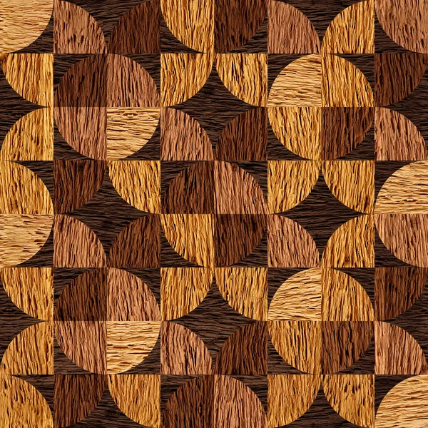 Abstract paneling pattern - different colors - wooden background — Stock Photo, Image