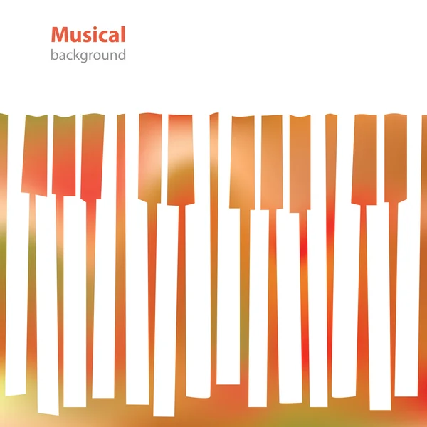 Abstract musical piano keys - business card - blank background — ストックベクタ