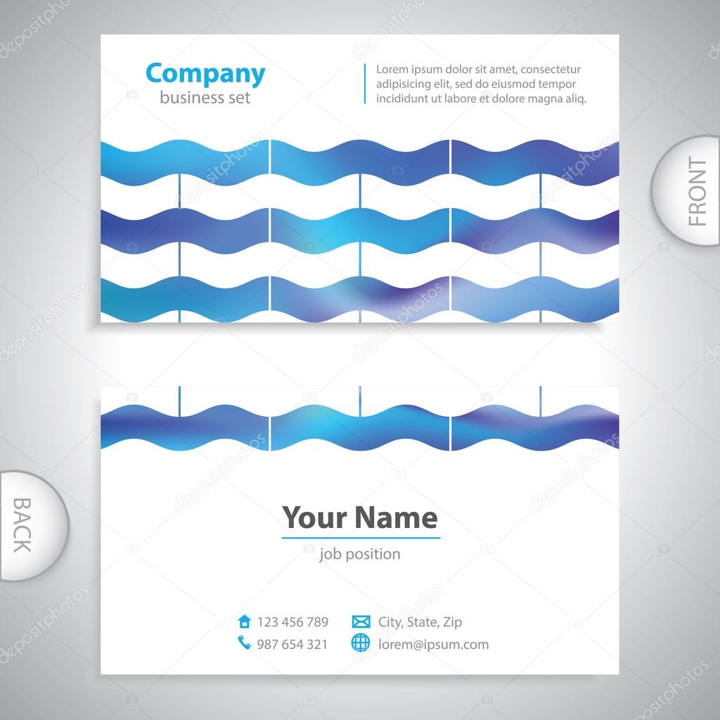 universal business card - waves textur