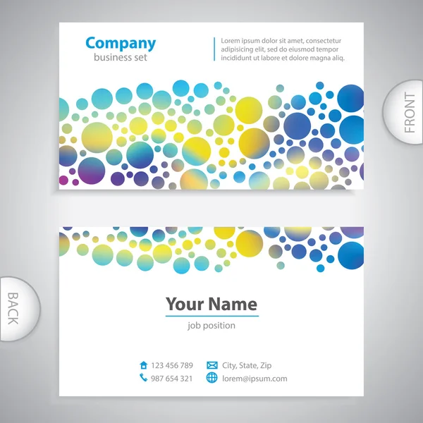 Business card - Abstract bubble pattern - company presentations — Stock Vector