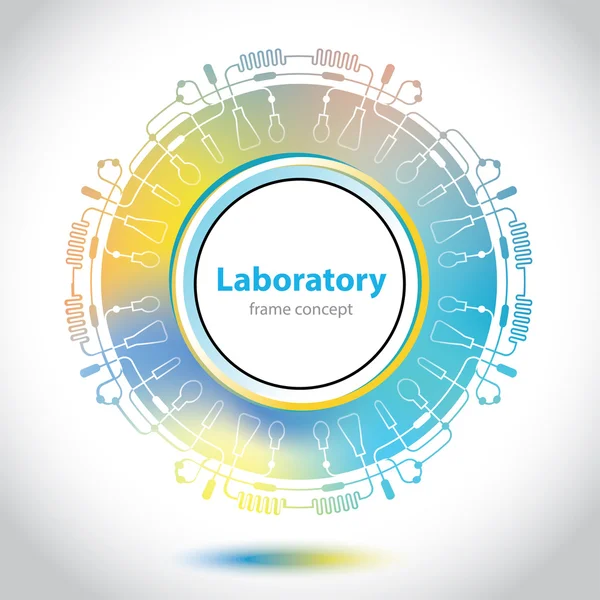 Godło streszczenie laboratorium medyczne - koło elementu — Wektor stockowy