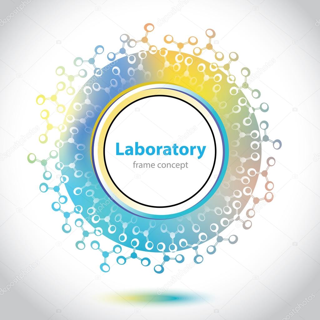 Abstract medical laboratory emblem - circle element