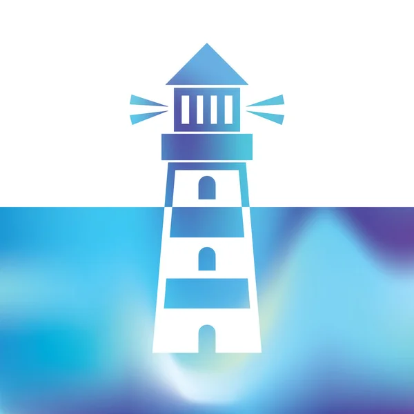 Icona del faro - segnaletica - simbolo del mare — Vettoriale Stock