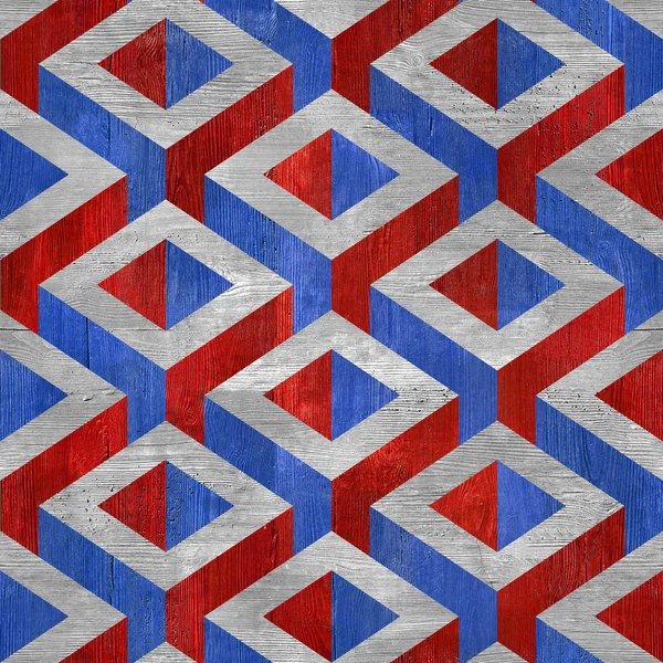 Decorative pattern - seamless background - red-blue national col — Stock Photo, Image