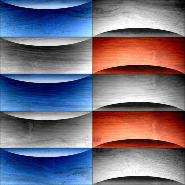 Abstract American background - waves decoration - USA Colors clipart