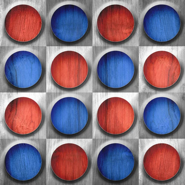 Modèle de bouton abstrait - motif sans couture - couleur rouge-bleu — Photo