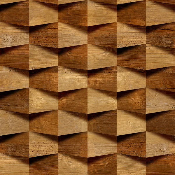 Abstract decorative bricks - seamless background - wooden textur — Stock Photo, Image