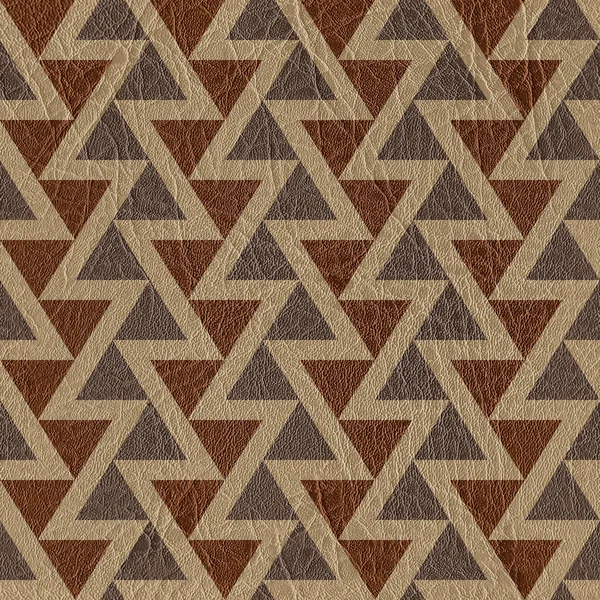 Abstract triangle pattern - seamless background - leather surfac — Stock Photo, Image