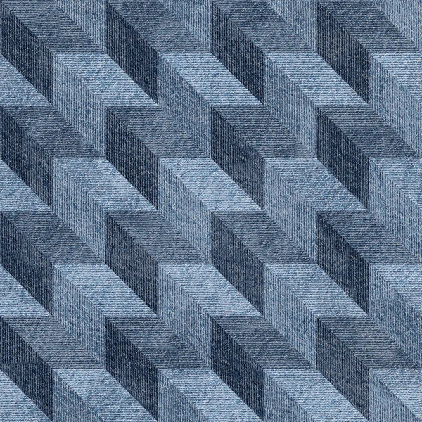 Abstract paneling pattern - seamless pattern - blue denim — Stock Photo, Image