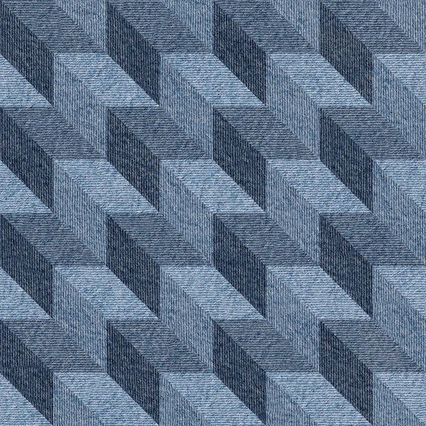 Padrão de painéis abstrato - padrão sem costura - denim azul — Fotografia de Stock