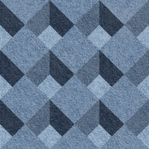 抽象的な装飾的なタイル - シームレスなパターン - 青いデニム ジーンズ — ストック写真