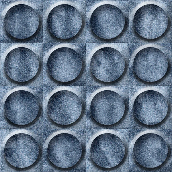 Abstract paneling pattern - seamless pattern - Blue denim jeans — Stock Photo, Image