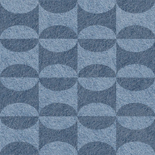 Abstract paneling pattern - seamless pattern - blue jeans cloth — Stock Photo, Image