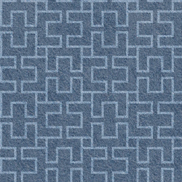 Textura decorativa abstracta - patrón sin costuras, tela vaqueros azules — Foto de Stock