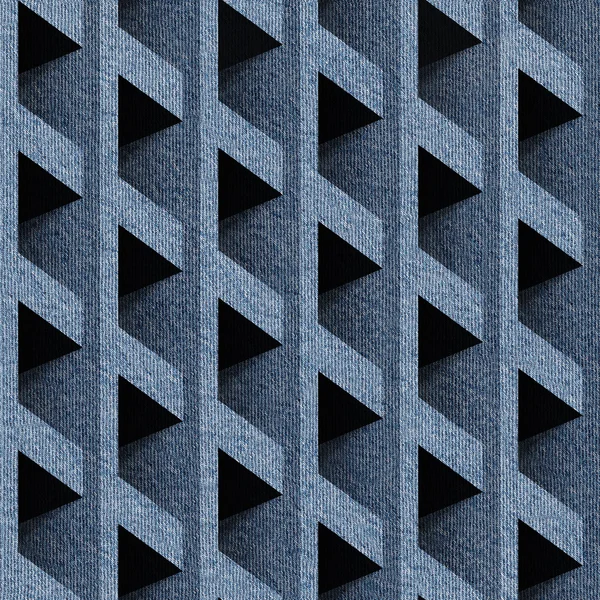Modèle abstrait de lambris - motif sans couture - tissu de jeans bleu — Photo