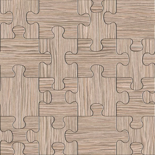 Wooden puzzles assembled for seamless background - Blasted Oak G — Stock Photo, Image