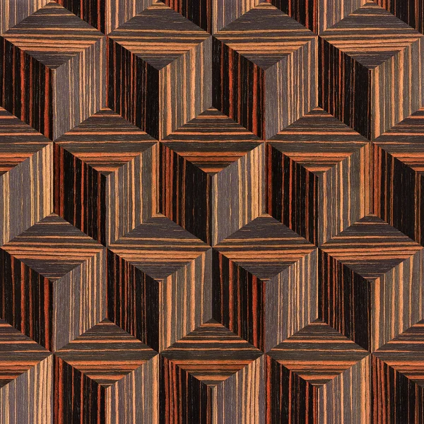 Wooden parquet blocks - seamless background - Ebony wood texture — Stock Photo, Image