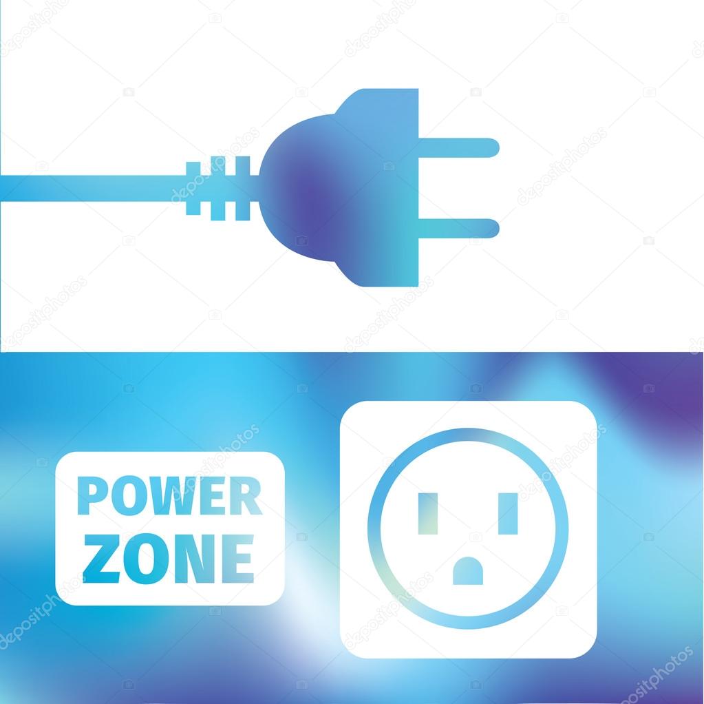Electrical connection - wire plug and socket - symbol electricity