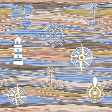 Water decorative patterns - waves decoration - seamless backgrou