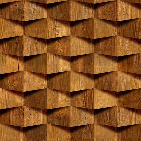 Abstract decorative bricks - seamless background - wood texture — Stock Photo, Image