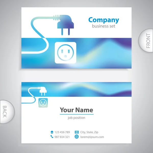 Business card - repairman electrical appliances - consumer elect — Stock Vector