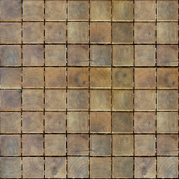 Dekorativní dřevěné bloky - kostkovaný vzor - bezešvé pozadí — Stock fotografie