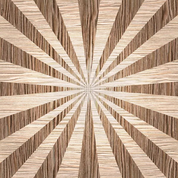 Rayos de sol fondo abstracto - Fondo radial - Estilo Sunburst - Plantilla de diseño vintage - Groove de roble granallado textura de madera — Foto de Stock