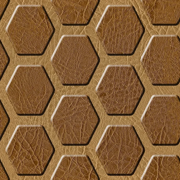 Abstract paneling pattern - Decorative hexagonal grid - seamless background — Stock fotografie