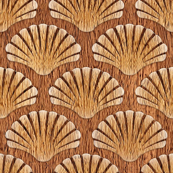 Imaginary decorative seashells - Interior Design wallpaper — Stockfoto