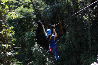 Ormandaki Zipline Chiangmai oynayanlar