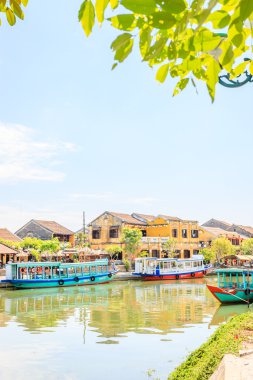 Hoi An. Hoi geleneksel tekneler bir dünya kültürel miras sitedir