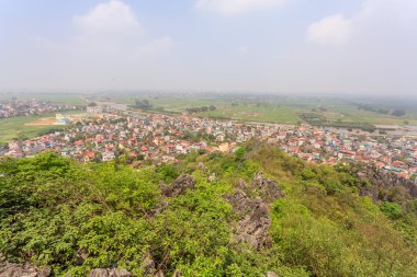 Phu Yen il Tuy Hoa şehrin havadan görünümü
