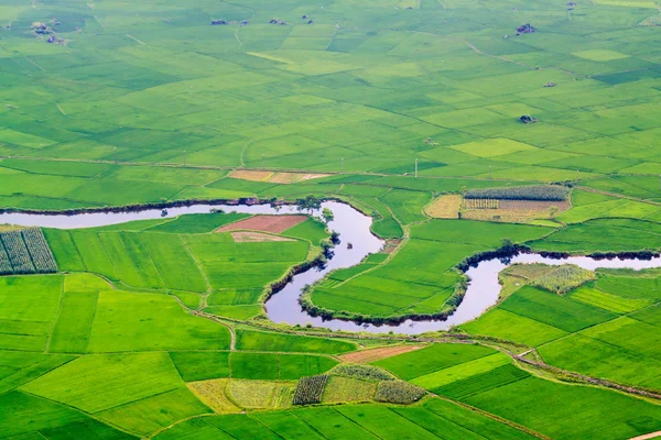 Moc chau cidade e Pha luong montanha — Fotografia de Stock