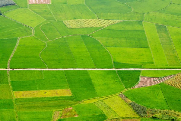 Moc chau stad en Pha luong berg — Stockfoto