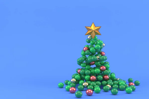 Yılbaşı ve Noel için 3D illüstrasyon